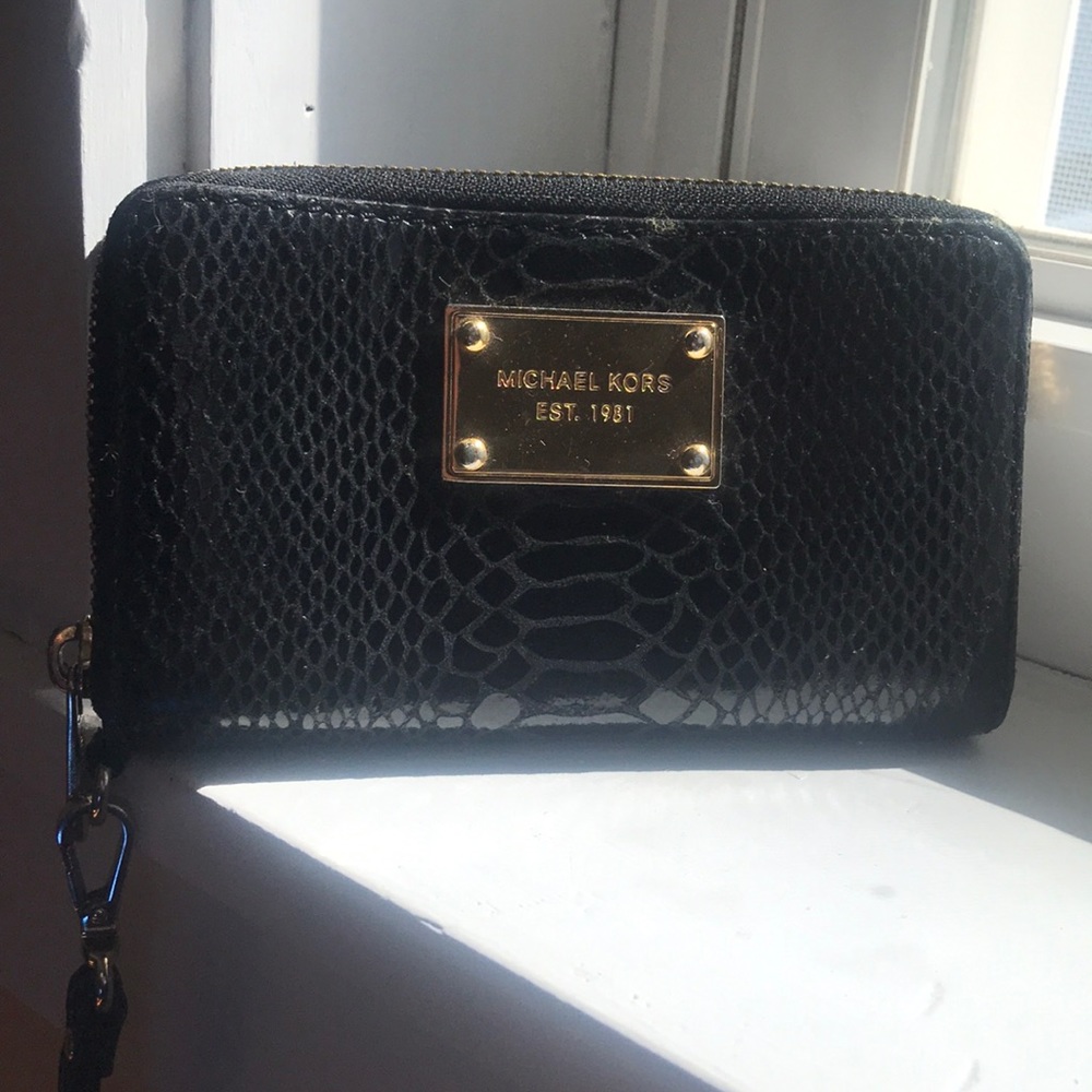 Michael Kors Black wristlet